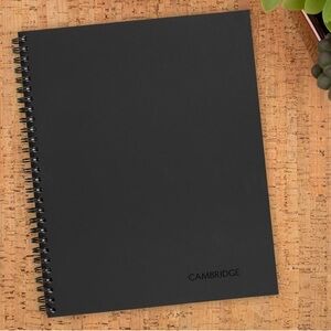 Cambridge Black Spiral Meeting Notebook